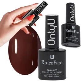 czerwonobrazowy-hybrydowy-lakier-z-polyskiem-lakier-uv-onlyu-l042