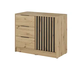 komoda-105-cm-dab-artisan-czarne-lamele-nell