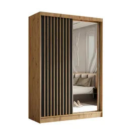 szafa-150-cm-z-lamelami-dab-artisan-czarny-lam150