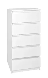 komoda-50-cm-pojemna-waska-bialy-5-szuflad-milo