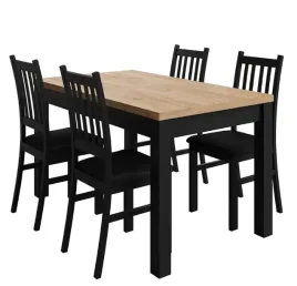 komplet-stol-rozkladany-z-krzeslami-czarny-dab-craft-mibet