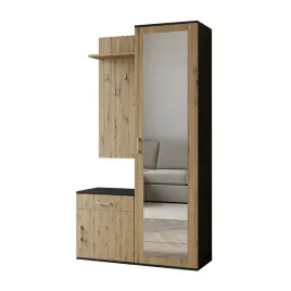 garderoba-do-przedpokoju-100-cm-uniwersalna-czarna-dab-artisan-paula