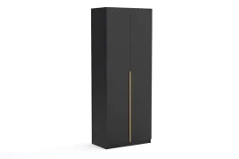 szafa-dwudrzwiowa-90-cm-czarna-zloty-uchwyt-z-polkami-drazkiem-bristol