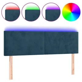 zaglowek-do-lozka-z-led-ciemnoniebieski-144x5x78-88cm-aksamit