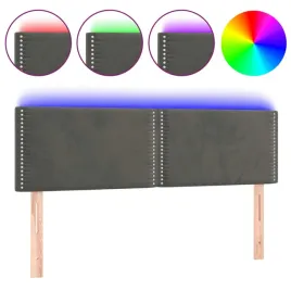 zaglowek-do-lozka-z-led-ciemnoszary-144x5x78-88-cm-aksamit