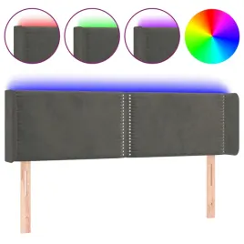 zaglowek-do-lozka-z-led-ciemnoszary-147x16x78-88-cm-aksamit