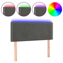 zaglowek-do-lozka-z-led-ciemnoszary-90x5x78-88-cm-aksamit