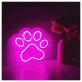 podswietlany-neon-rozowa-lapa-psa-na-sciane-pokoju-ledon-dekoracja-salonu