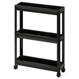 ikea-vesken-wozek-regal-czarny-54x18x71