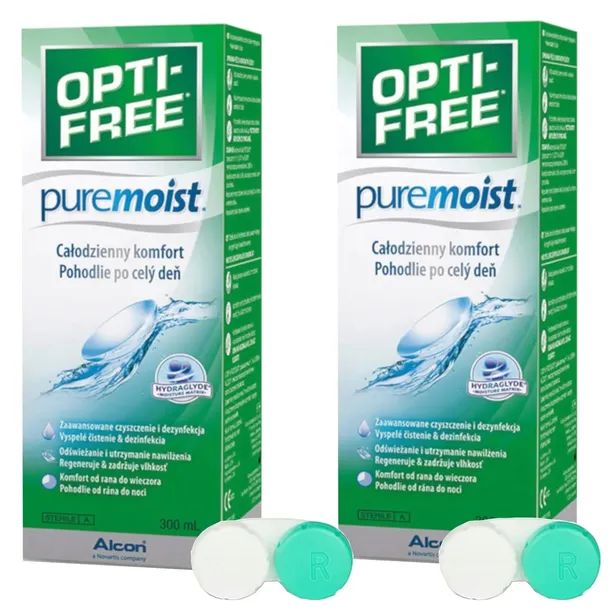 Opti Free Pure Moist PureMoist 2 x 300 ml 2 pojemniki
