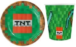 zestaw-piksele-talerzyki-kubeczki-minecraft-12szt