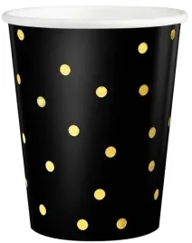 kubeczki-czarne-w-zlote-kropki-na-urodziny-6szt