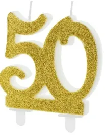 duza-swieczka-zlota-brokatowa-na-50-urodziny-tort