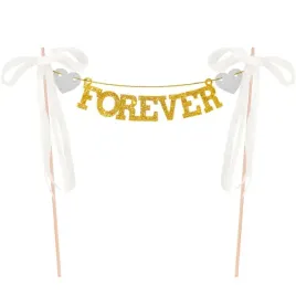 topper-papierowy-slub-forever-zloty-partypal-19-cm