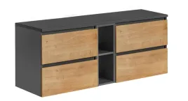 szafka-lazienkowa-wiszaca-oak-z-blatem-lazienkowym-szarym-140-cm