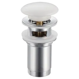 korek-umywalkowy-mosiezny-balneo-klik-klak-c-bialy-z-przelewem-z-ceramiczna