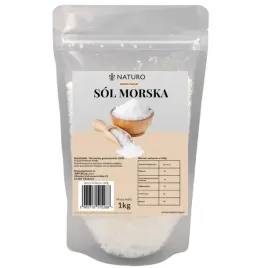 Zdjęcie produktu Sól Morska Gruboziarnista 100% NATURALNA Włoska 1 kg / Naturo