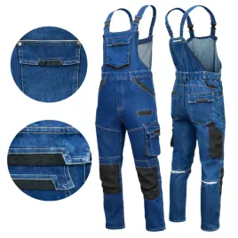 spodnie-ogrodniczki-robocze-meskie-jeans-elastyczne-wygodne-stretch-bhp-m