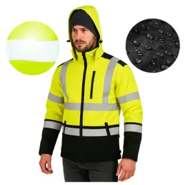 kurtka-robocza-meska-softshell-wodoodporna-odblaskowa-zolta-z-kapturem-m