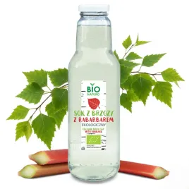 Zdjęcie produktu Sok z Brzozy z Rabarbarem 100% EKOLOGICZNY Oczyszczający 750ml / BIO Naturo