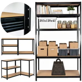 regal-metalowy-magazynowy-garazowy-5-poziomowy-205x120x45cm-875kg-4-mm-rino