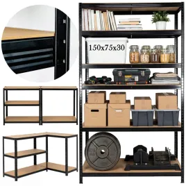 regal-metalowy-magazynowy-150x75x30cm-5-polek-garazowy-czarny-875kg-4-mm