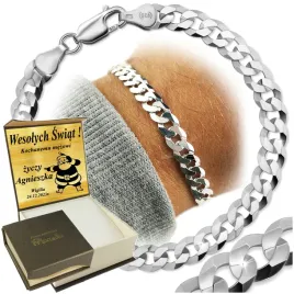 srebrna-bransoleta-meska-pancerka-7mm-24cm-diamentowana-925-grawer-gratis