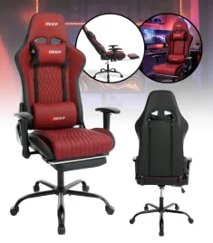fotel-gamingowy-czerwony-dla-gracza-do-biura-wygodny-podnozek-na-nogi