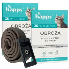 happs-obroza-dla-kota-na-pchly-pasozyty-zestaw-2szt-brazowa-35cm-regulowana