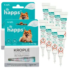 krople-na-kleszcze-pchly-dla-psa-happs-do-8-miesiecy-dla-malych-psow-zestaw