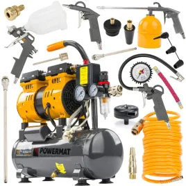 kompresor-bezolejowy-6l-sprezarka-8-bar-150l-min-cichy-duzy-zestaw