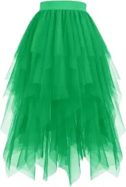 damska-spodnica-tiulowa-midi-m-wielowarstwowa-lekka-i-elegancka-zielona