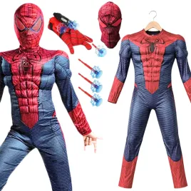 stroj-spiderman-z-rekawica-wyrzutnia-l-9-11-lat-miesnie-maska-granatowy