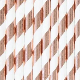 slomki-biale-rozowe-zloto-w-paski-rose-gold-10szt