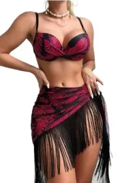 stroj-kapielowy-3-czesciowy-czarny-kwiaty-komplet-bikini-spodniczka-m