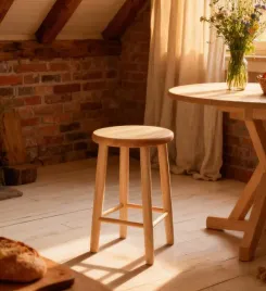 solidny-taboret-sosnowy-60cm-okragly-lakierowany-olchowy-polski-producent