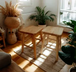 solidny-taboret-sosnowy-46cm-kwadrat-lakierowany-olchowy-polski-producent