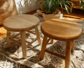 solidny-taboret-sosnowy-30cm-okragly-lakierowany-olchowy-polski-producent