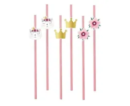 slomki-rozowe-papierowe-kotek-roczek-urodziny-6szt