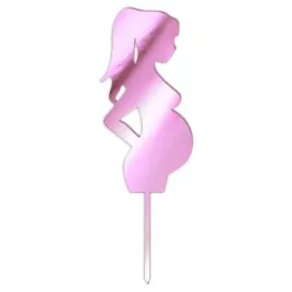 topper-z-pleksy-kobieta-w-ciazy-rozowy-lustrzany-6x18-cm