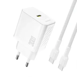 ladowarka-sieciowa-usb-c-z-kablem-usb-c-gan-pd-30w-biala