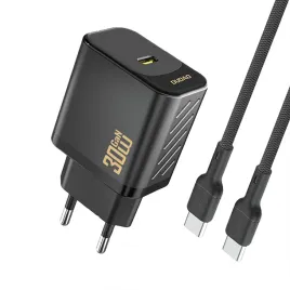 ladowarka-sieciowa-usb-c-z-kablem-usb-c-gan-pd-30w-czarna