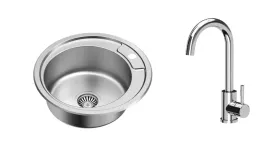 zlewozmywak-kuchenny-jednokomorowy-okragly-stalowy-bateria-kuchenna-chrom