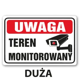 Zdjęcie produktu Naklejka OBIEKT MONITOROWANY monitoring  całodobowy 30x20cm