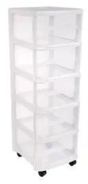 szafka-modulowa-na-kolkach-5-szuflad-biala