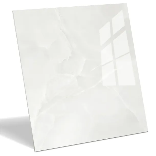 PŁYTKI ŁAZIENKOWE PODŁOGOWE SZARY MARMUR GRES ONYX NUVOLATO 60x60 cm POŁYSK