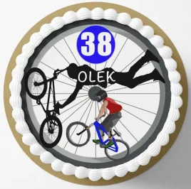 oplatek-waflowy-rower-rowerzysta-sport-hobby-urodziny-cyfra-kolo-20cm