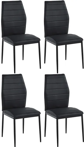 4SZT NOWOCZESNE KRZESŁO KUCHNIA SALON TAPICEROWANE 4X MARK II KT115 CZARNE