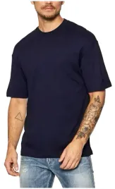 t-shirt-meski-jackandjones-granatowy-gladki-m