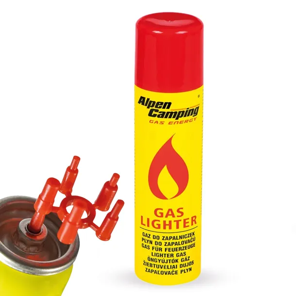 Gaz do zapalniczek Alpen Camping 250 ml z 6 aplikatorami